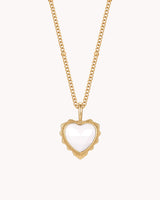 John 16:33 Take Heart Gold Heart Necklace