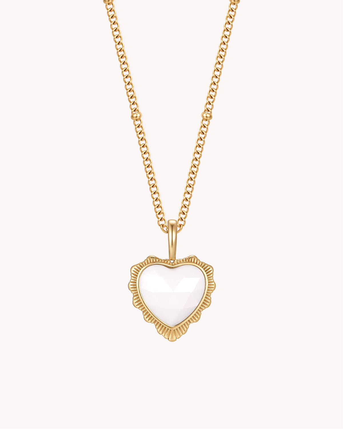 John 16:33 Take Heart Gold Heart Necklace