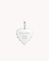 Take Heart John 16:33 White Gold White Onyx Heart Pendant — 2