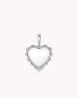 John 16:33 Take Heart White Gold Heart Necklace — 3