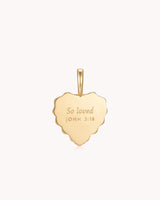 John 3:16 Gold Heart Puff Cross Charm Bracelet — 3