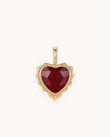 So Loved John 3:16 Gold Red Agate Heart Pendant