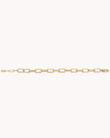 Large Link Chain Gold Bracelet with Three Annex Links — 3