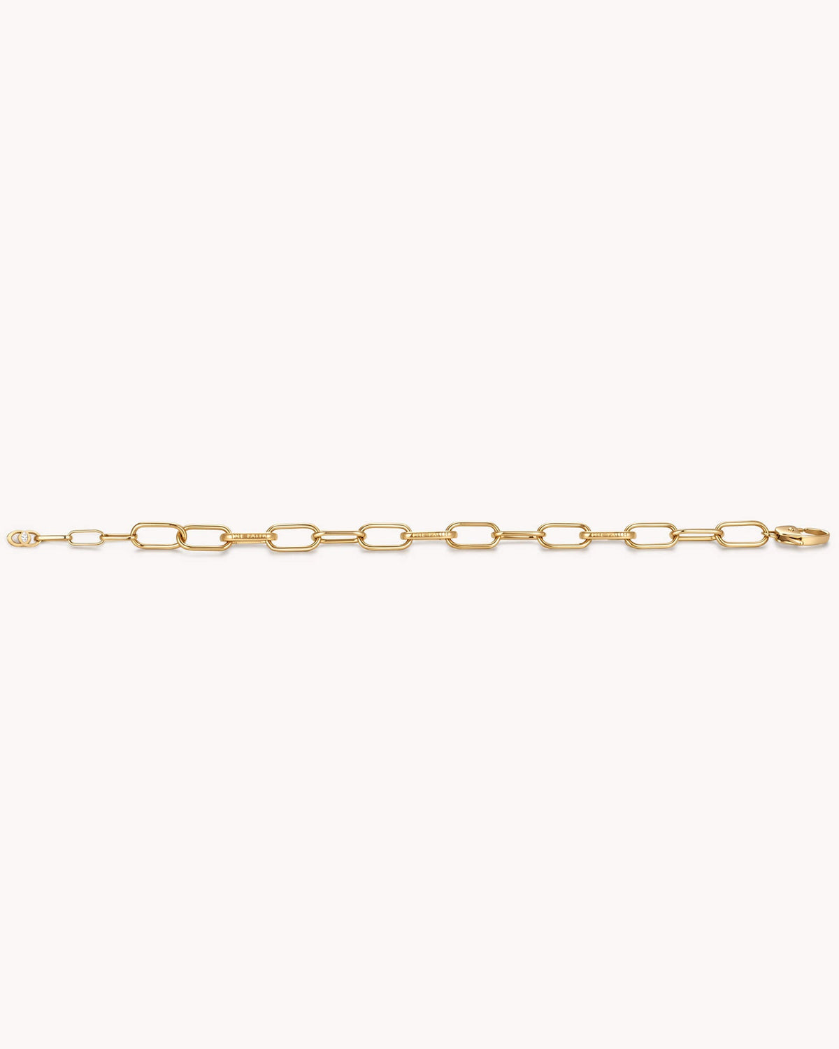 Large Link Chain Gold Bracelet with Three Annex Links — 3