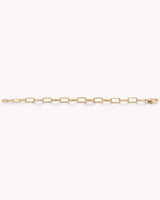 Large Link Chain Gold Bracelet with Annex Link — 3
