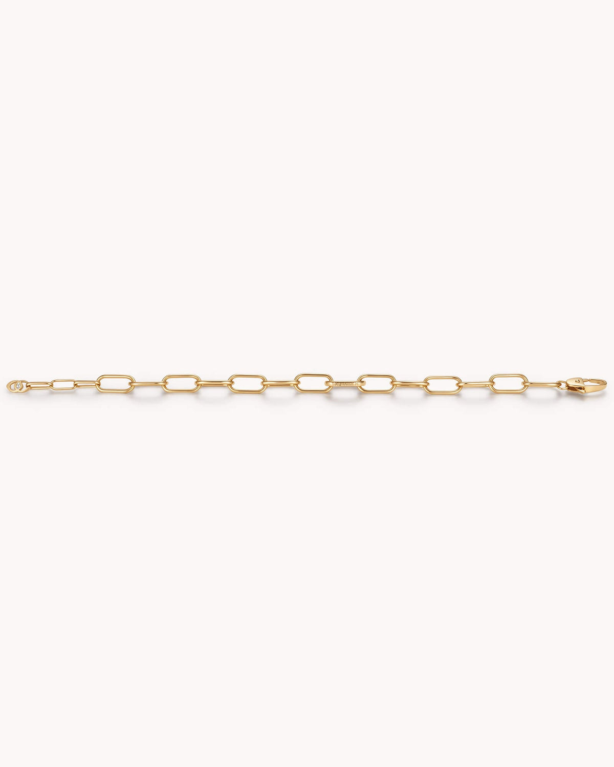 Large Link Chain Gold Bracelet with Annex Link — 3