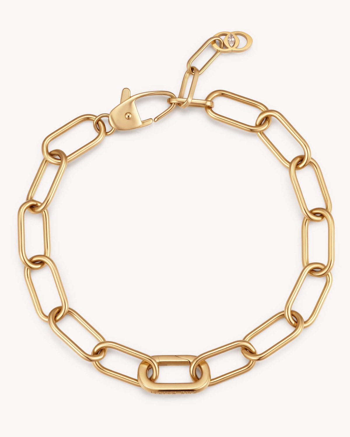 John 3:16 Gold Heart Puff Cross Charm Bracelet — 8