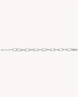 Large Link Chain White Gold Bracelet with Three Annex Links — 3