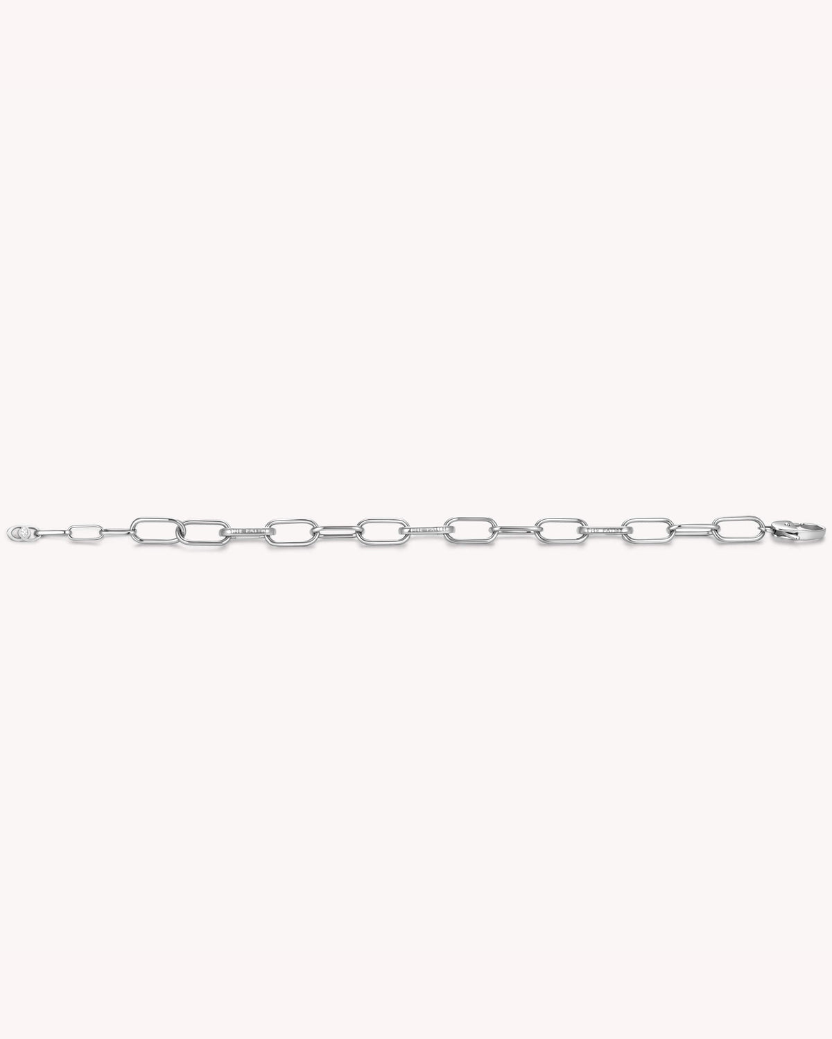 Large Link Chain White Gold Bracelet with Three Annex Links — 3