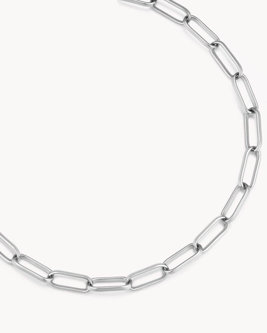 Link Chain White Gold Bracelet