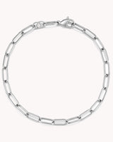 Link Chain White Gold Bracelet