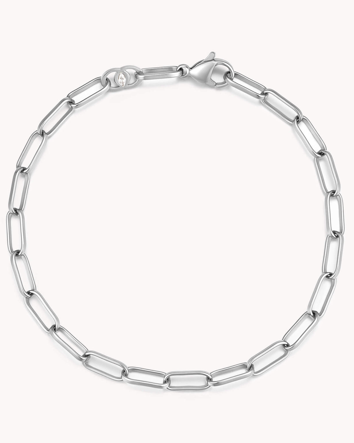 Link Chain White Gold Bracelet
