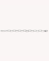 Large Link Chain White Gold Bracelet with Annex Link — 3
