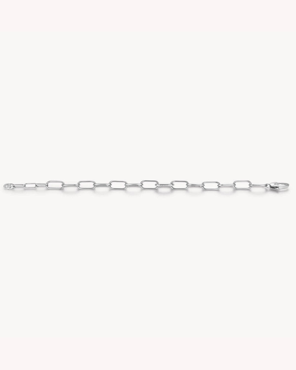 Large Link Chain White Gold Bracelet with Annex Link — 3