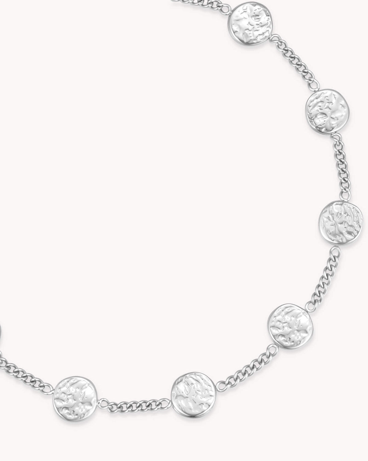 FOUND Luke 15:9 White Gold Coin Bracelet — 2