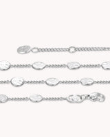 FOUND Luke 15:9 White Gold Coin Bracelet — 3