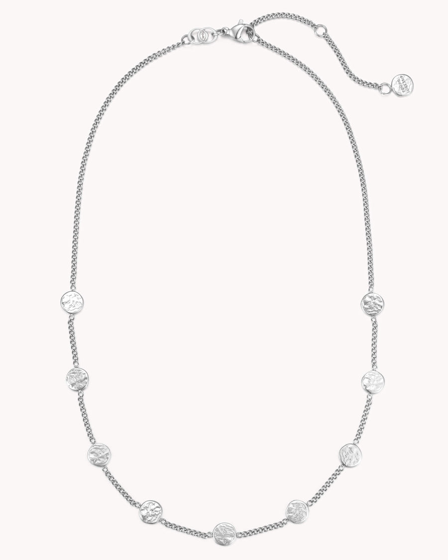 FOUND Luke 15:9 White Gold Coin Choker Necklace
