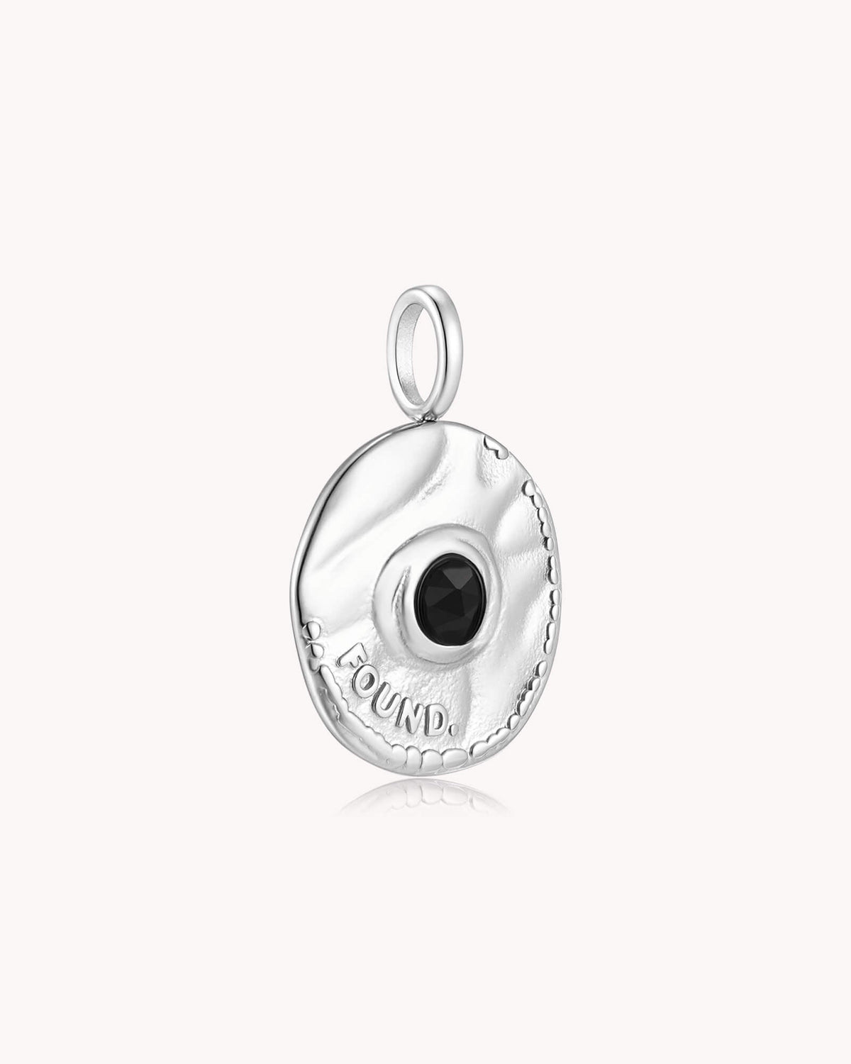 FOUND Luke 15:9 White Gold Coin Pendant — 3