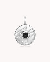 FOUND Luke 15:9 White Gold Coin Pendant