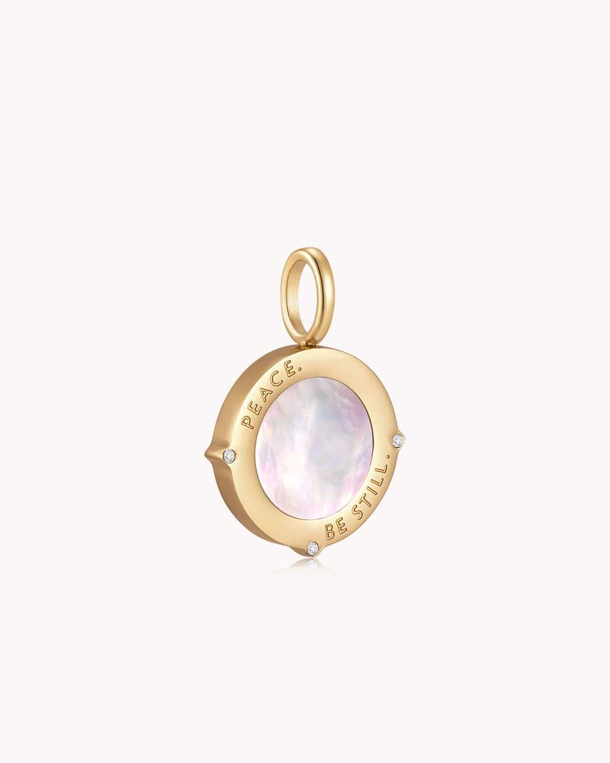 Peace Be Still Mark 4:39 Gold Pendant — 3