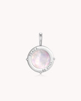 Peace Be Still Mark 4:39 White Gold Pendant