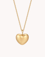 Proverbs 17:17 A Friend Loves Gold Heart Necklace