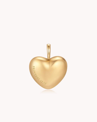 A Friend Loves at All Times Proverbs 17:17 Gold Heart Pendant