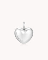 A Friend Loves at All Times Proverbs 17:17 White Gold Heart Pendant