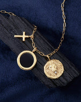 Bold as a Lion Proverbs 28:1 Gold Onyx Medallion — 4