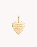 Proverbs 3:5-6 Gold Heart Puff Cross Charm Bracelet — 3