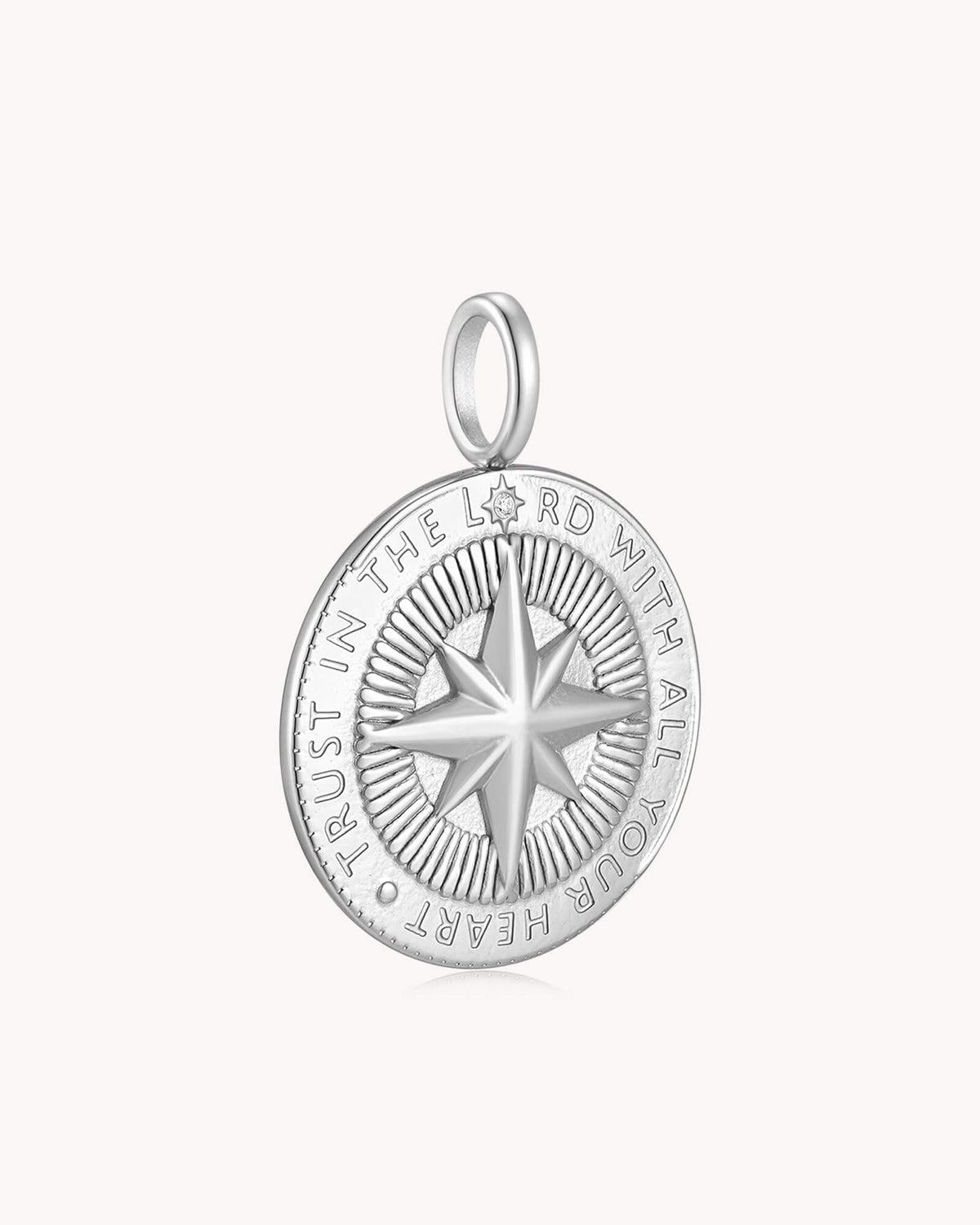 Trust in The LORD Proverbs 3:5-6 Stainless Steel Medallion — 3