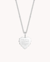 Proverbs 3:5-6 Trust in the LORD White Gold Heart Necklace — 2