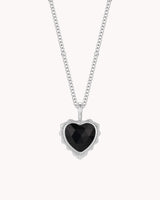 Proverbs 3:5-6 Trust in the LORD White Gold Heart Necklace
