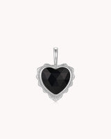 Proverbs 3:5-6 White Gold Heart Puff Cross Charm Bracelet — 4