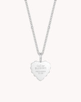 Proverbs 31:28 Call Her Blessed White Gold Heart Necklace — 2