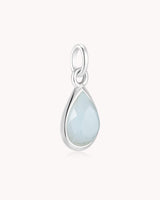 Guard Your Heart Proverbs 4:23 White Gold Aquamarine Heart Pendant — 3