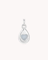 Guard Your Heart Proverbs 4:23 White Gold Aquamarine Heart Pendant — 2