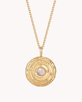Psalm 136:9 The Moon and Stars Gold Cable Chain Necklace