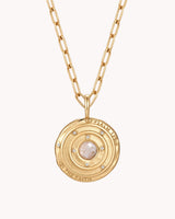 Psalm 136:9 The Moon and Stars Gold Small Link Chain Necklace — 2