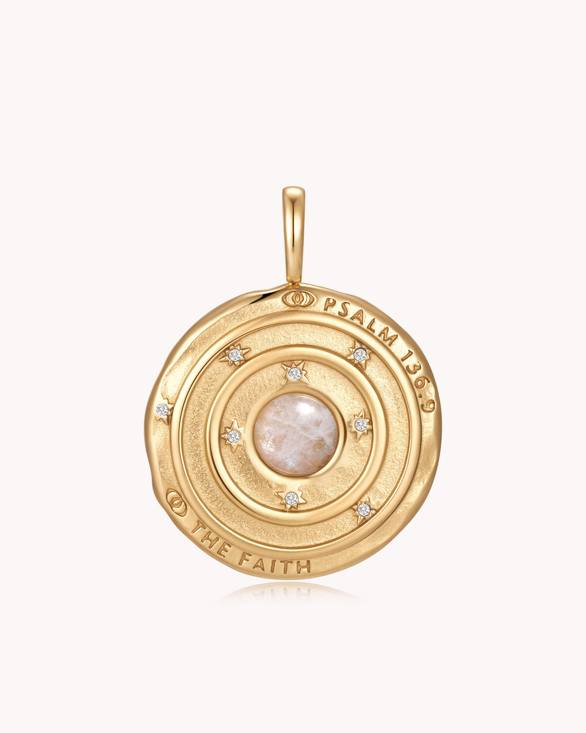 Psalm 136:9 The Moon and Stars Gold Cable Chain Necklace — 6