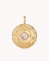 Psalm 136:9 The Moon and Stars Gold Small Link Chain Necklace — 3
