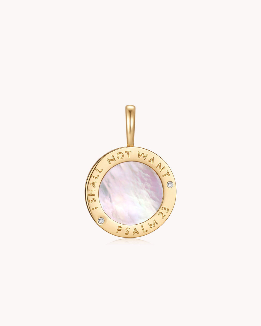 The LORD Is My Shepherd Psalm 23 Gold Pendant