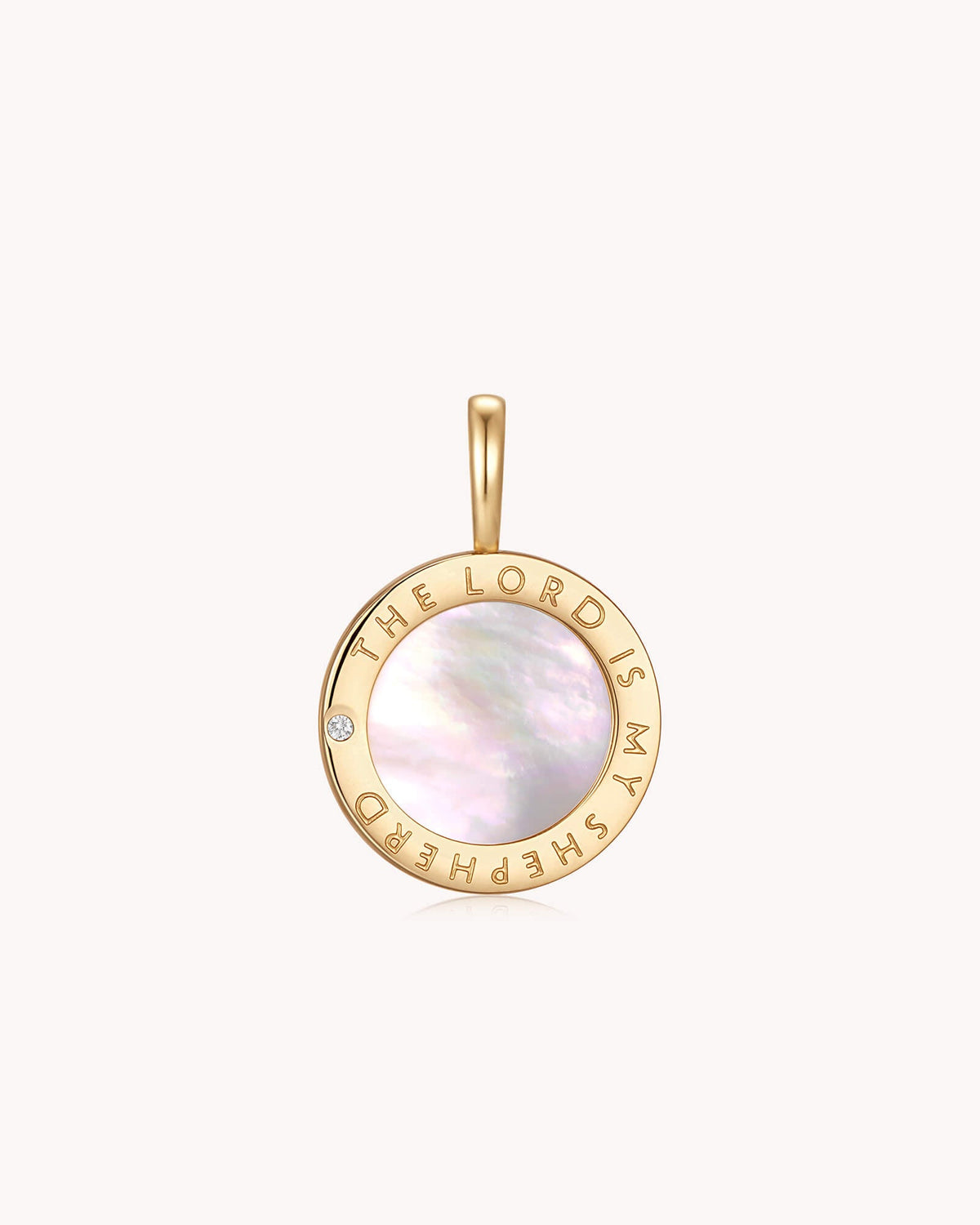 The LORD Is My Shepherd Psalm 23 Gold Pendant