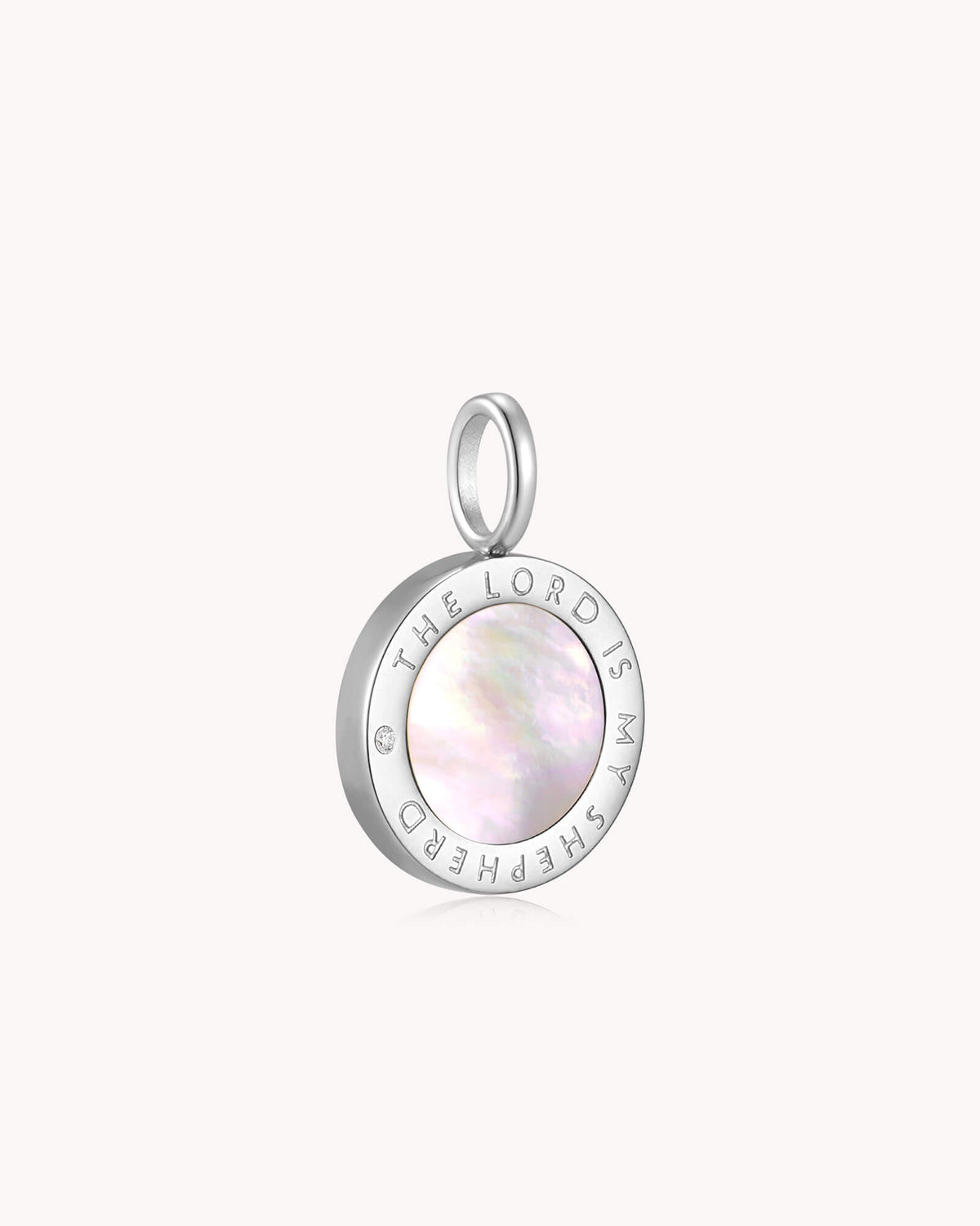 The LORD Is My Shepherd Psalm 23 White Gold Pendant — 3
