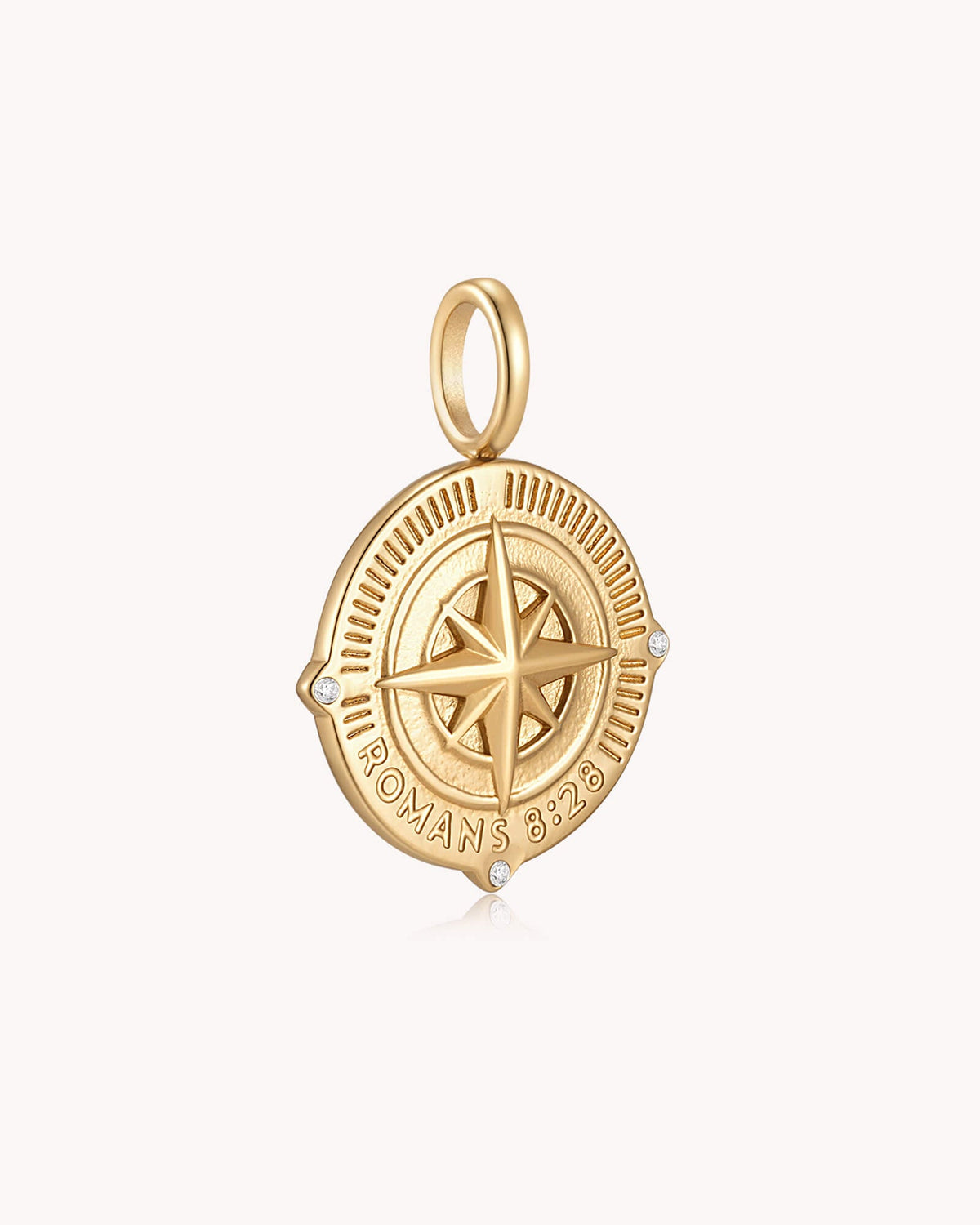 Called According to His Purpose Romans 8:28 Gold Pendant — 3