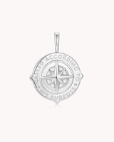 Called According to His Purpose Romans 8:28 White Gold Pendant