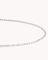 Colossians 3:14 Love Binds White Gold Small Link Chain Necklace — 7