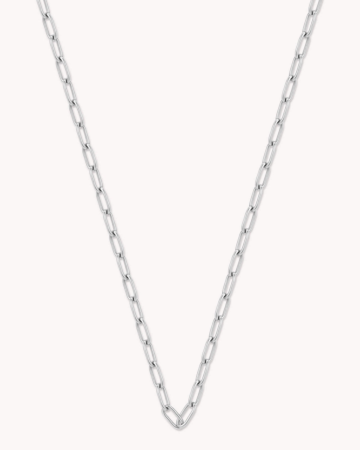 Small Link Chain White Gold Necklace