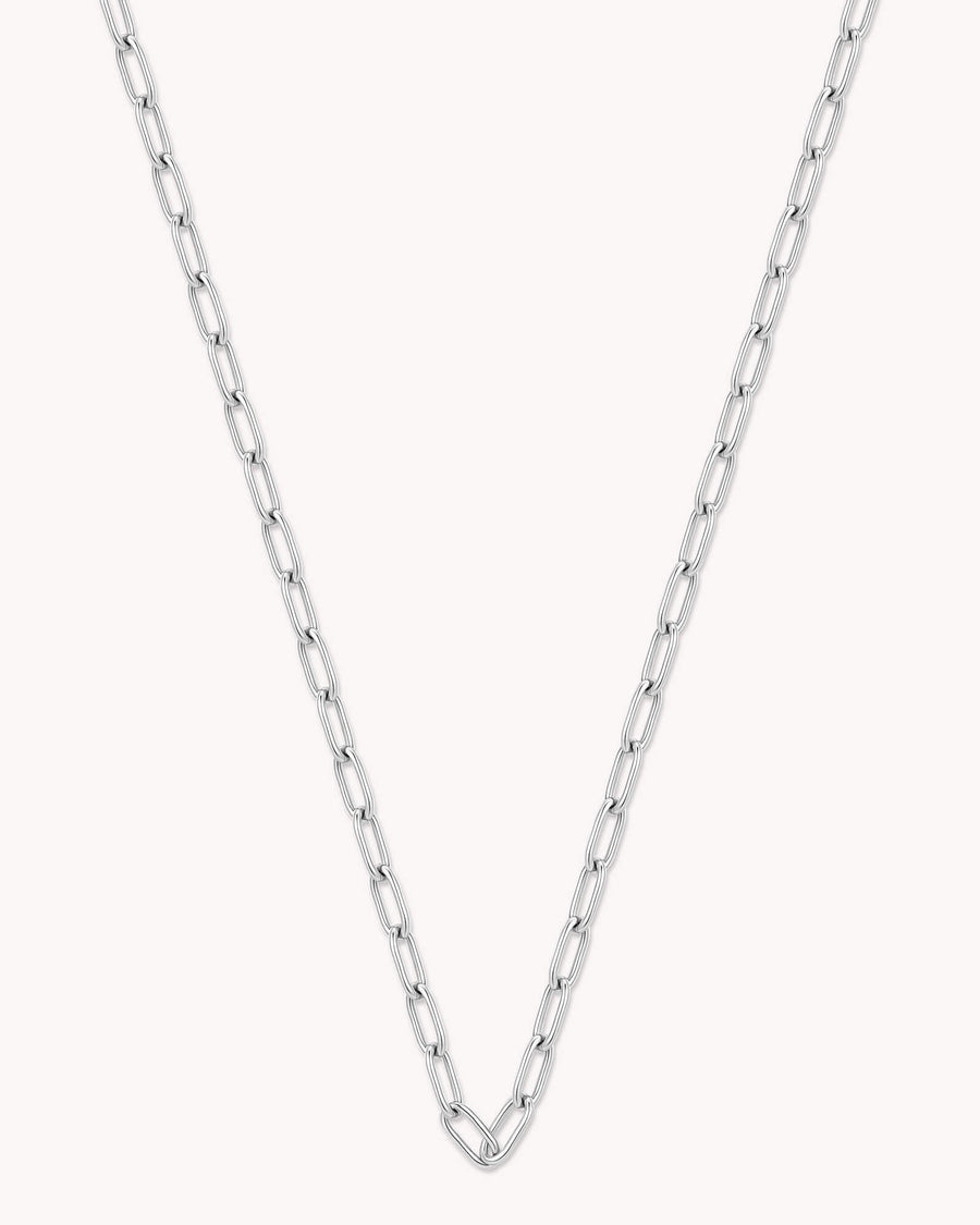 Small Link Chain White Gold Necklace
