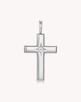 The Bright Morning Star Stainless Steel Large Cross Pendant